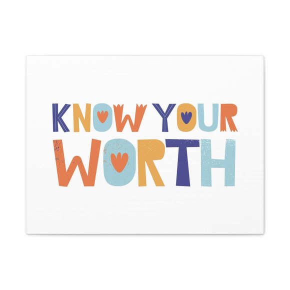 Inspirational Wall Art Know Your Worth Motivation Wall Decor for Home Office Gym